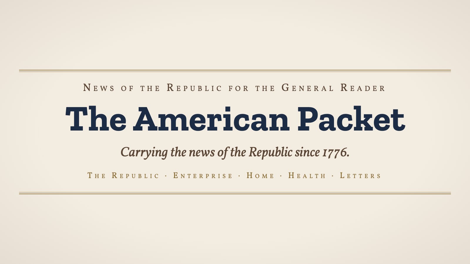 The American Packet standing plate