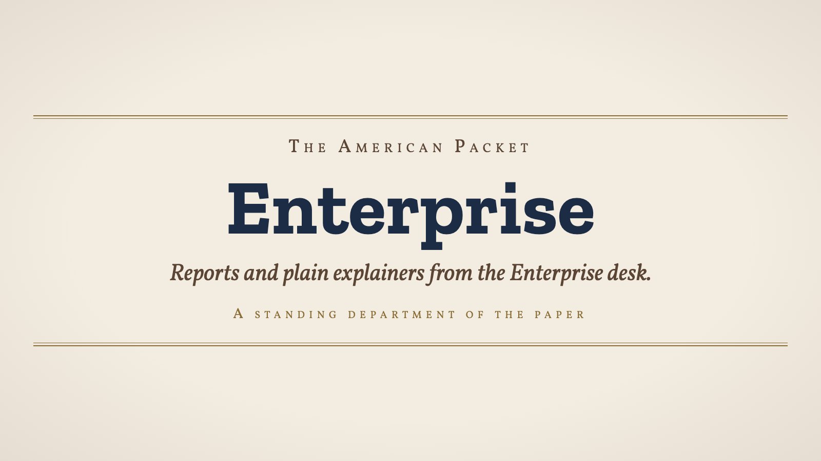 Enterprise section plate of The American Packet