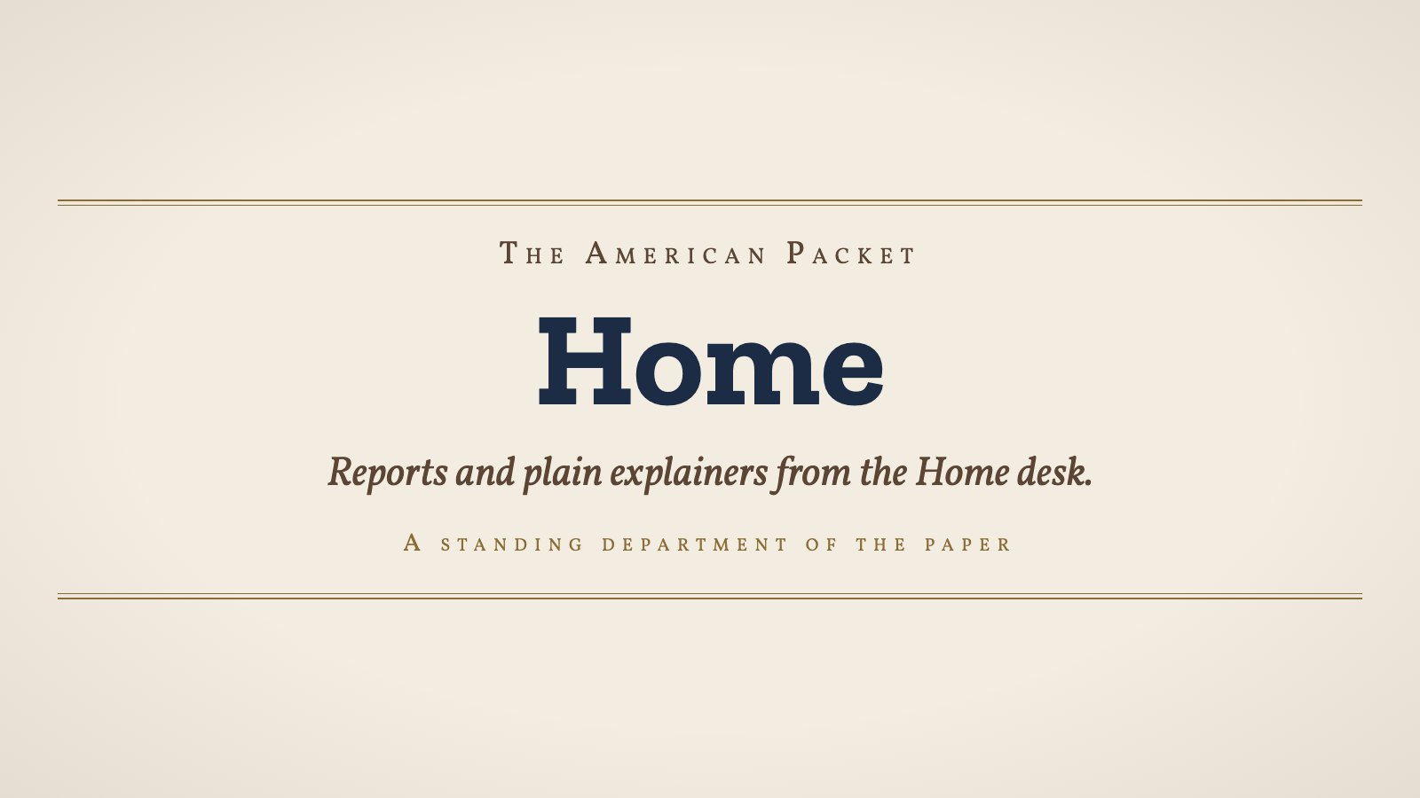 The American Packet standing plate for the Home pages